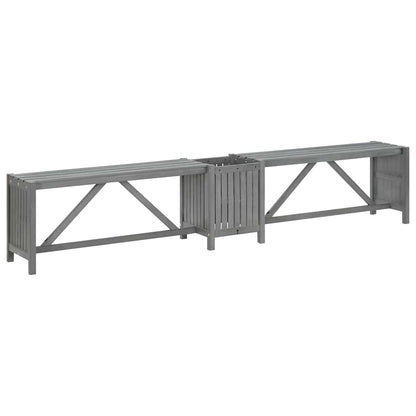 vidaXL Garden Bench | Grey | Solid Acacia wood | Medium | Garden Bench | Rustic - 117 x 117 x 40 cm