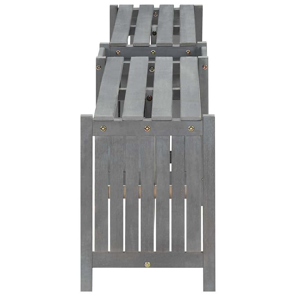 vidaXL Garden Bench | Grey | Solid Acacia wood | Medium | Garden Bench | Rustic - 117 x 117 x 40 cm