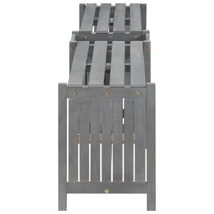 vidaXL Garden Bench | Grey | Solid Acacia wood | Medium | Garden Bench | Rustic - 117 x 117 x 40 cm