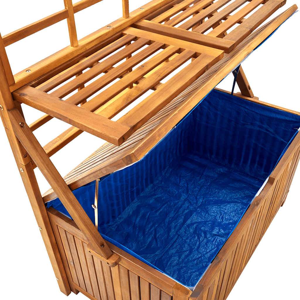vidaXL Storage Box with Trellis 99x55x160 cm Solid Acacia Wood - Brown