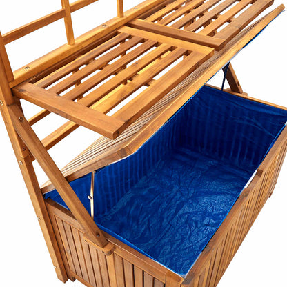 vidaXL Storage Box with Trellis 99x55x160 cm Solid Acacia Wood - Brown