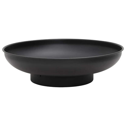 vidaXL Fire Pit 57 cm Steel - Black - Φ 57 x 16 cm
