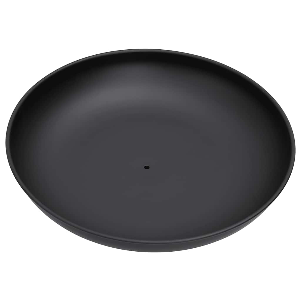 vidaXL Fire Pit 57 cm Steel - Black - Φ 57 x 16 cm