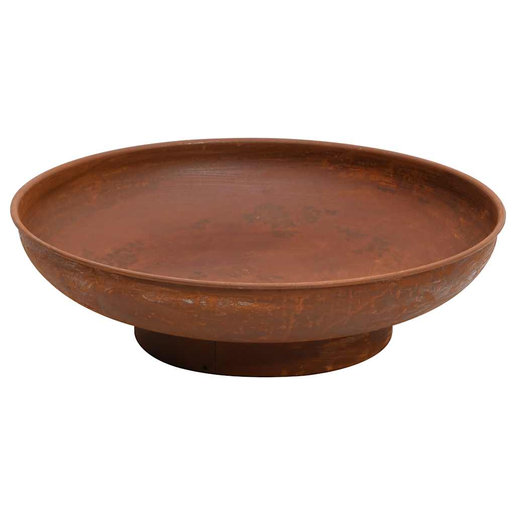 vidaXL Fire Pit 57 cm Steel - Brown - Φ 57 x 16 cm