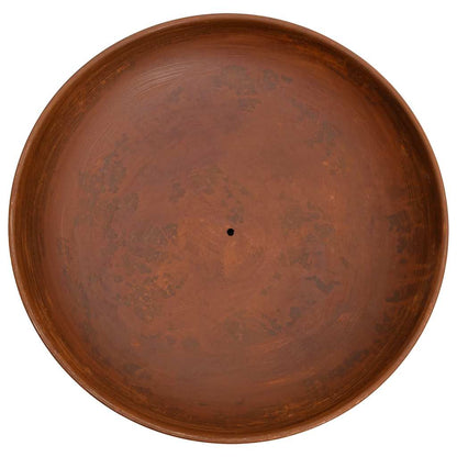 vidaXL Fire Pit 57 cm Steel - Brown - Φ 57 x 16 cm