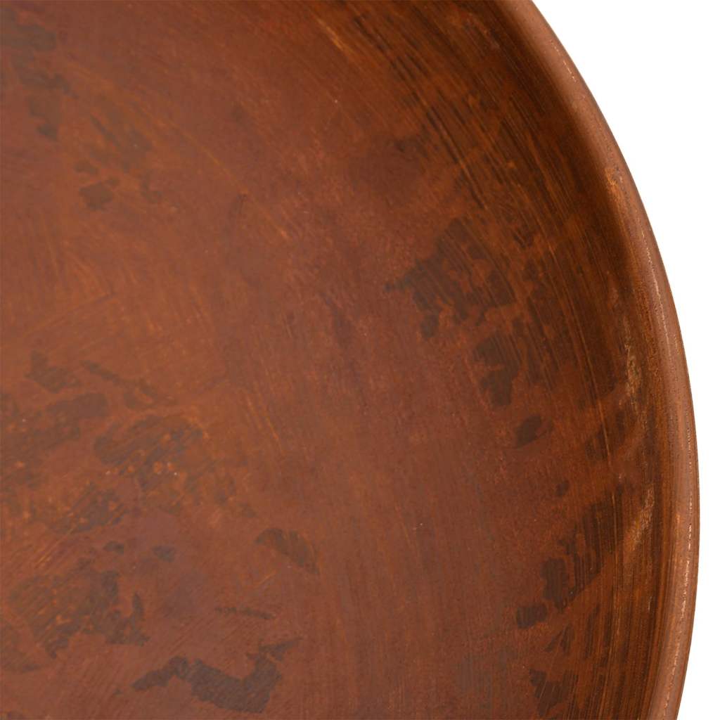 vidaXL Fire Pit 57 cm Steel - Brown - Φ 57 x 16 cm