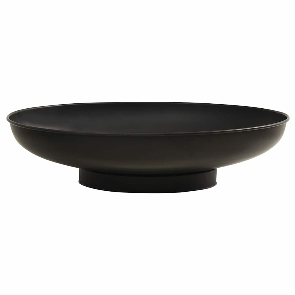 vidaXL Fire Pit 80 cm Steel - Black - Φ 80 x 20 cm