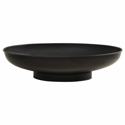 vidaXL Fire Pit 80 cm Steel - Black - Φ 80 x 20 cm