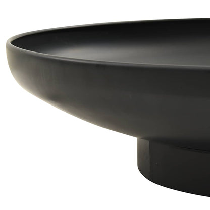 vidaXL Fire Pit 80 cm Steel - Black - Φ 80 x 20 cm