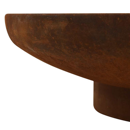 vidaXL Fire Pit 80 cm Steel - Brown - Φ 80 x 20 cm