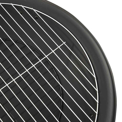 vidaXL 2-in-1 Fire Pit and BBQ with Poker 56x56x49 cm Steel - Black - 10543