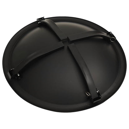 vidaXL 2-in-1 Fire Pit and BBQ with Poker 56x56x49 cm Steel - Black - 10543