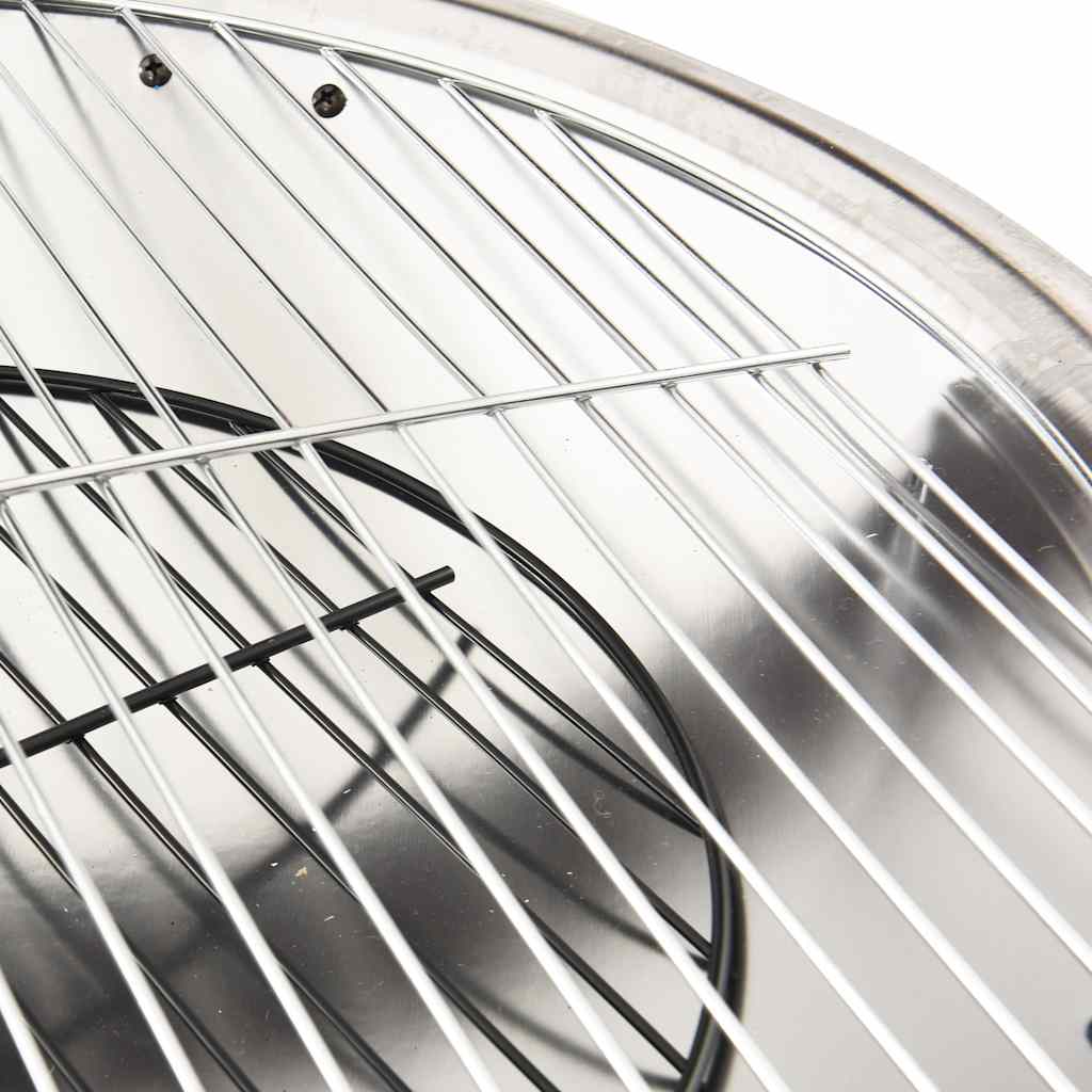 vidaXL 2-in-1 Fire Pit and BBQ with Poker 56x56x49 cm Stainless Steel - Silver - 10573