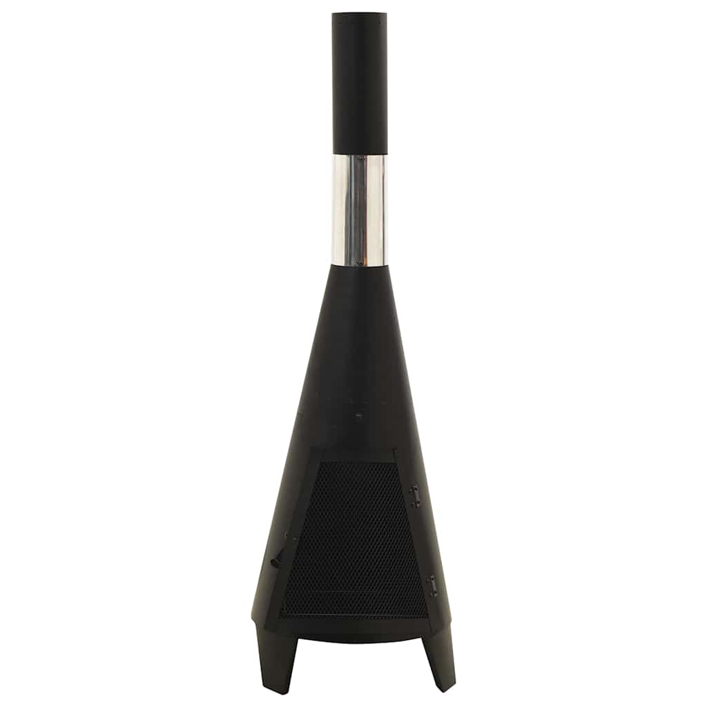 vidaXL Garden Stove with Poker 38x38x122 cm Steel - Black