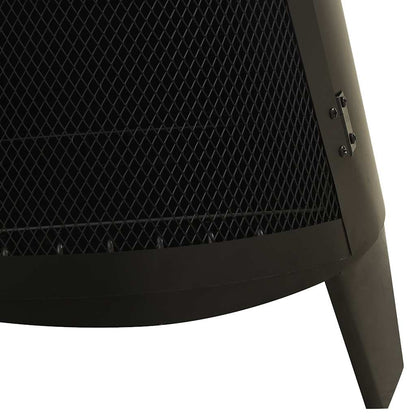vidaXL Garden Stove with Poker 38x38x122 cm Steel - Black