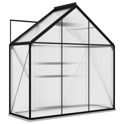 vidaXL Greenhouse Anthracite Aluminium 1.33 m² - 190 x 70 x 202 cm