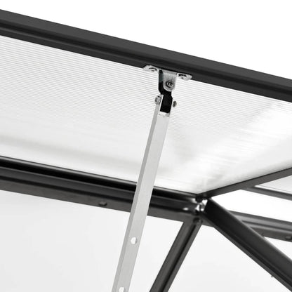 vidaXL Greenhouse Anthracite Aluminium 1.33 m² - 190 x 70 x 202 cm
