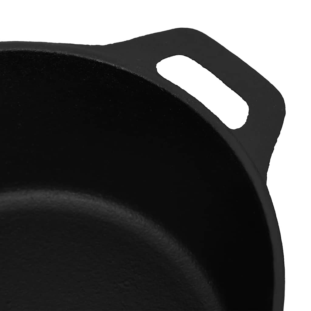 313362 vidaXL Pot Ø26,5 cm Cast Iron - Black - 26.5 x 26.5 x 18 cm