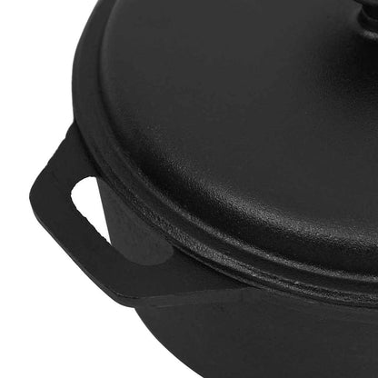 313362 vidaXL Pot Ø26,5 cm Cast Iron - Black - 26.5 x 26.5 x 18 cm