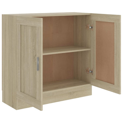 802708 vidaXL Book Cabinet Sonoma Oak 82,5x30,5x80 cm Engineered Wood - Brown