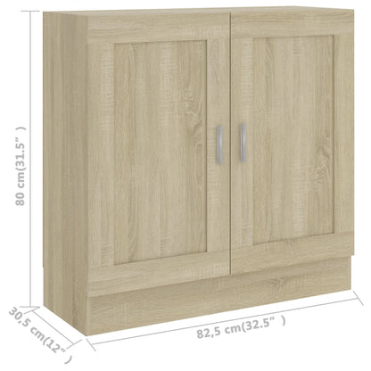 802708 vidaXL Book Cabinet Sonoma Oak 82,5x30,5x80 cm Engineered Wood - Brown