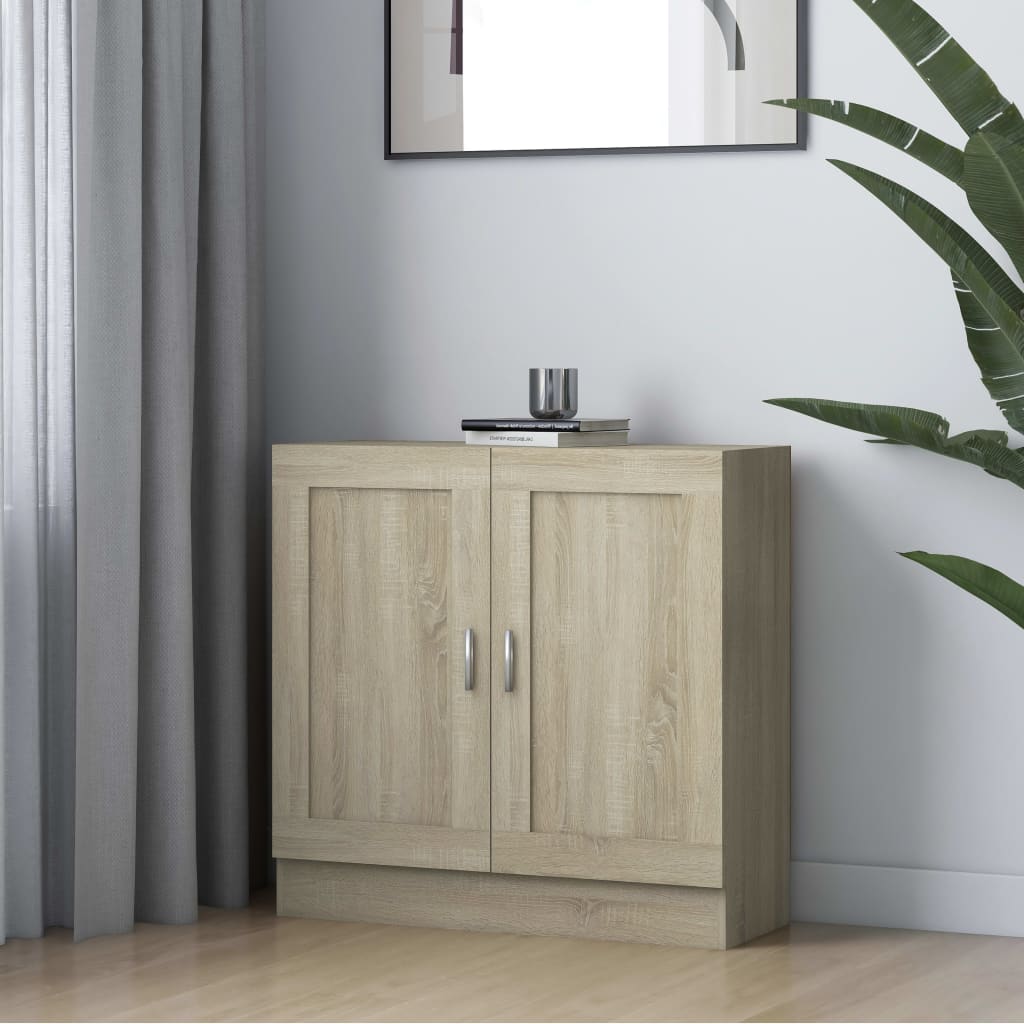 802708 vidaXL Book Cabinet Sonoma Oak 82,5x30,5x80 cm Engineered Wood - Brown