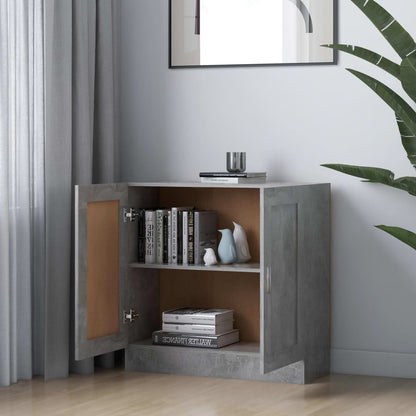 vidaXL Book Cabinet Concrete Grey 82,5x30,5x80 cm Engineered Wood