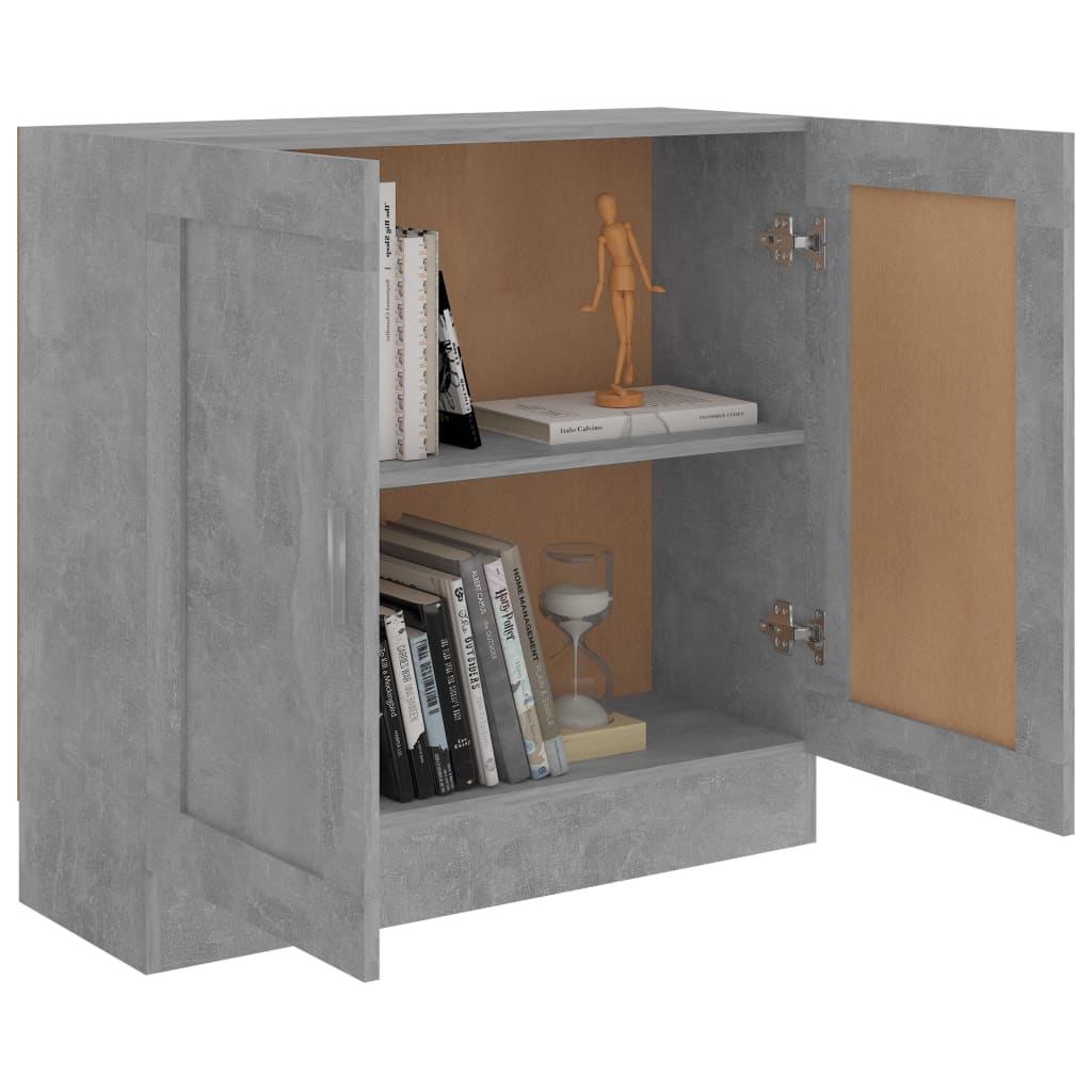 vidaXL Book Cabinet Concrete Grey 82,5x30,5x80 cm Engineered Wood