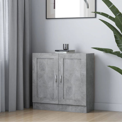 vidaXL Book Cabinet Concrete Grey 82,5x30,5x80 cm Engineered Wood