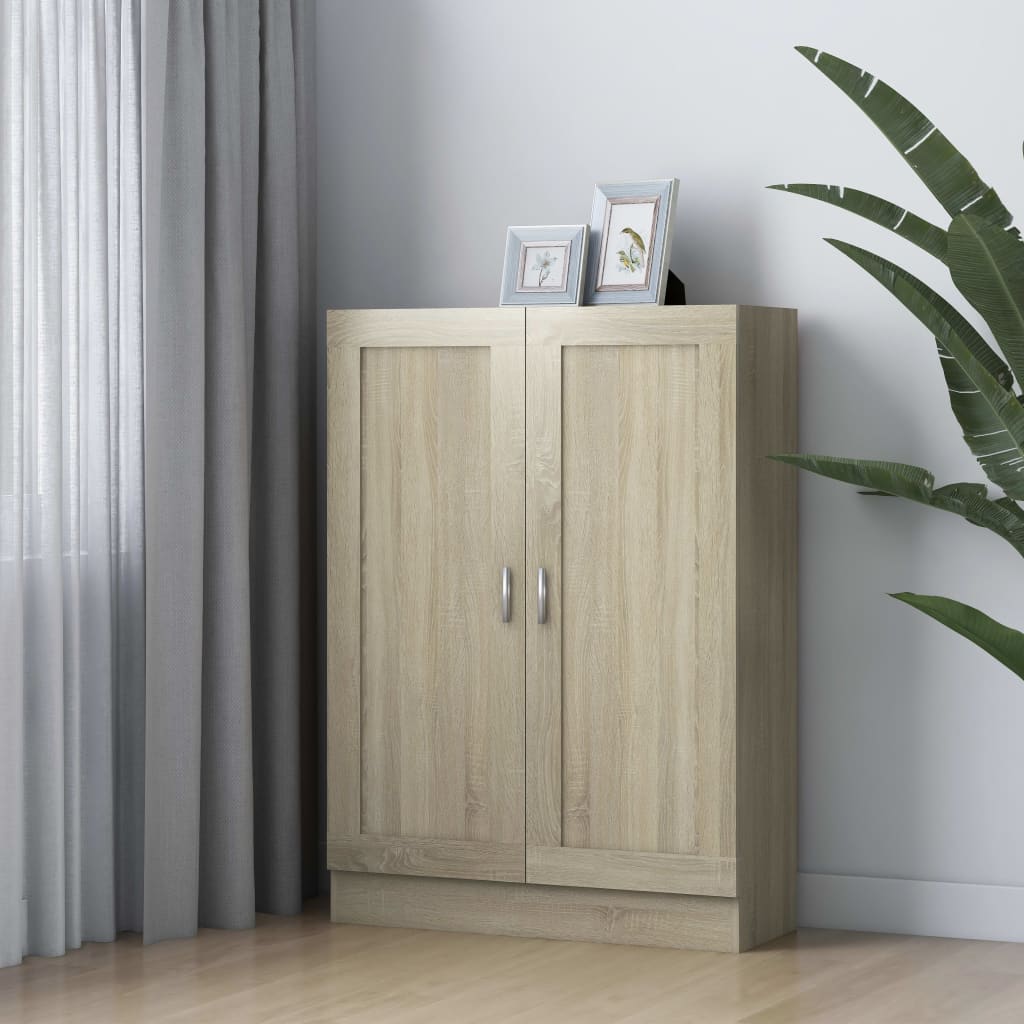 802717 vidaXL Book Cabinet Sonoma Oak 82,5x30,5x115 cm Engineered Wood - Brown