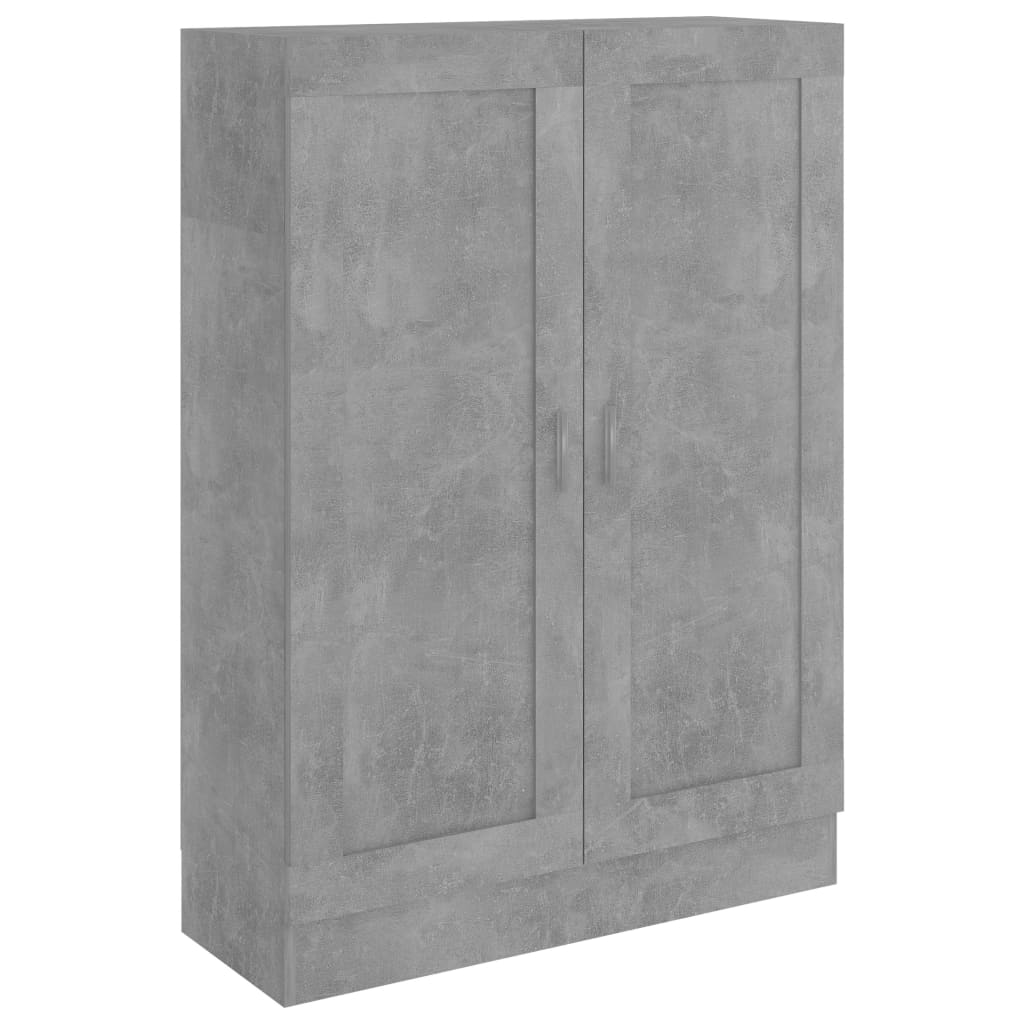802718 vidaXL Book Cabinet Concrete Grey 82,5x30,5x115 cm Engineered Wood