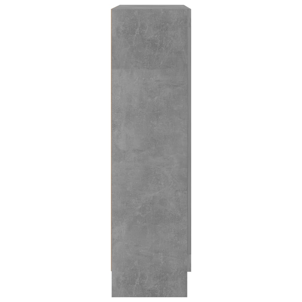802718 vidaXL Book Cabinet Concrete Grey 82,5x30,5x115 cm Engineered Wood