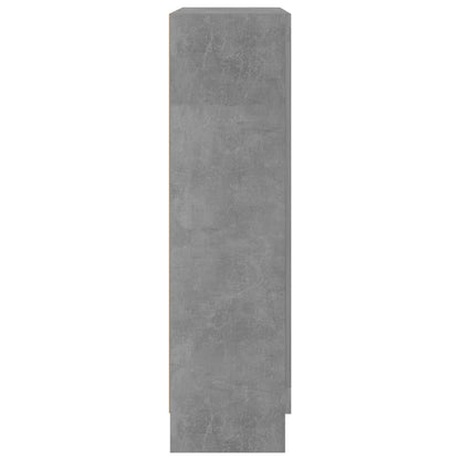 802718 vidaXL Book Cabinet Concrete Grey 82,5x30,5x115 cm Engineered Wood