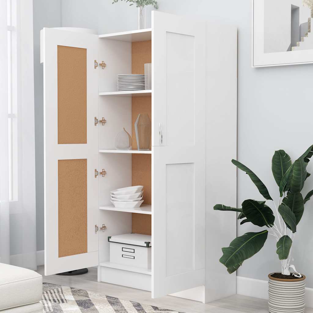 802723 vidaXL Book Cabinet White 82,5x30,5x150 cm Engineered Wood