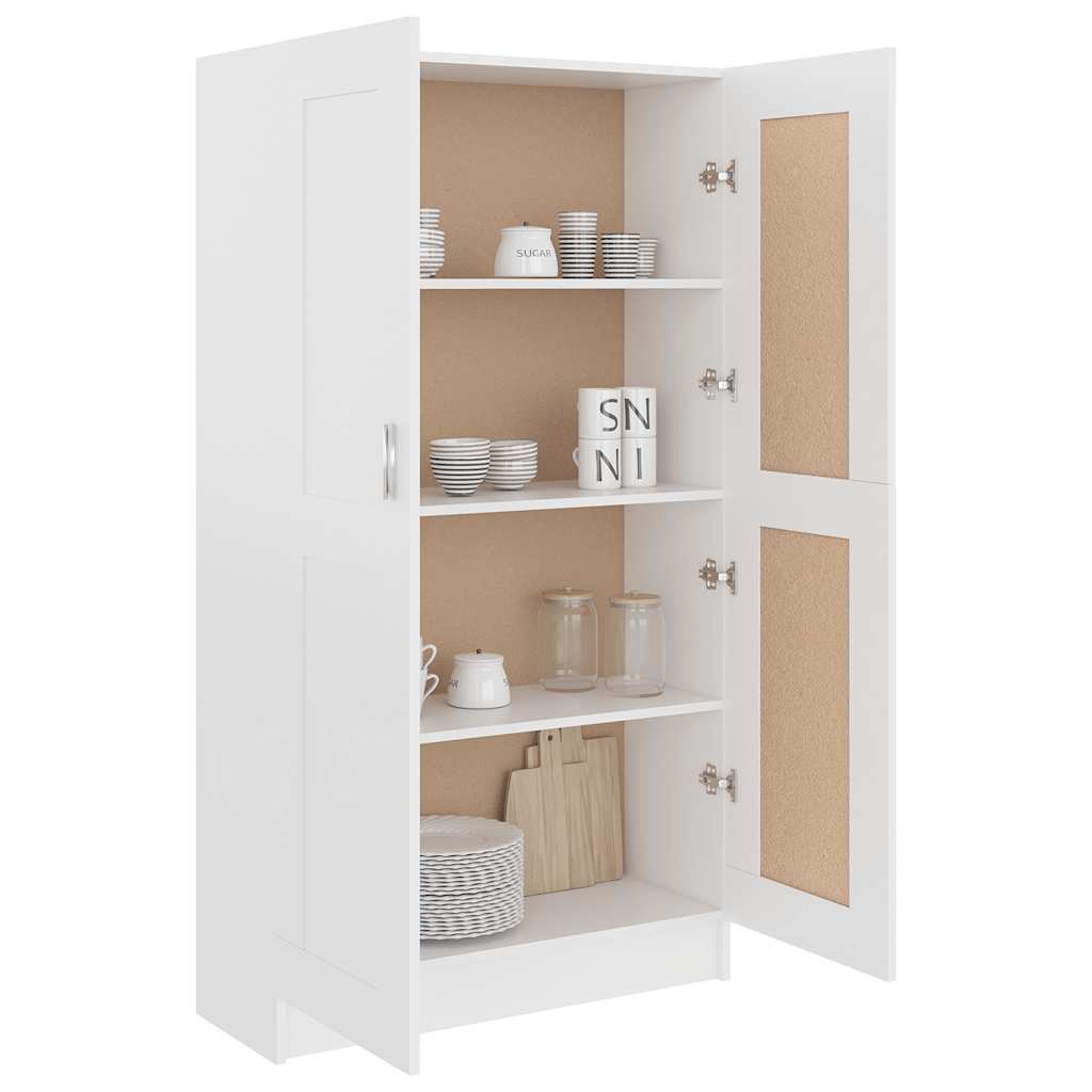 802723 vidaXL Book Cabinet White 82,5x30,5x150 cm Engineered Wood