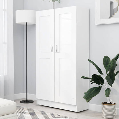 802723 vidaXL Book Cabinet White 82,5x30,5x150 cm Engineered Wood