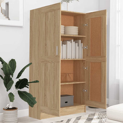 802726 vidaXL Book Cabinet Sonoma Oak 82,5x30,5x150 cm Engineered Wood - Brown