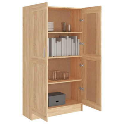802726 vidaXL Book Cabinet Sonoma Oak 82,5x30,5x150 cm Engineered Wood - Brown