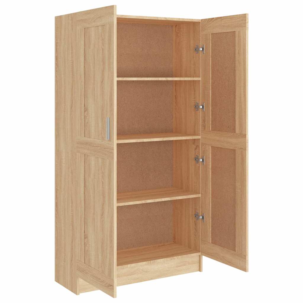 802726 vidaXL Book Cabinet Sonoma Oak 82,5x30,5x150 cm Engineered Wood - Brown