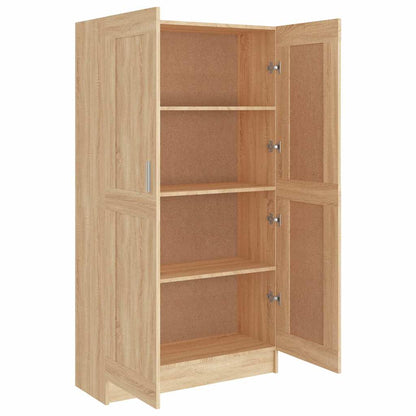 802726 vidaXL Book Cabinet Sonoma Oak 82,5x30,5x150 cm Engineered Wood - Brown