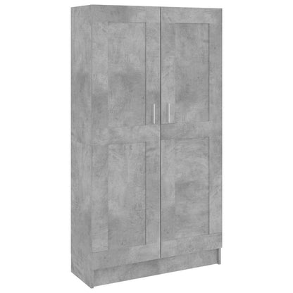 802727 vidaXL Book Cabinet Concrete Grey 82,5x30,5x150 cm Engineered Wood