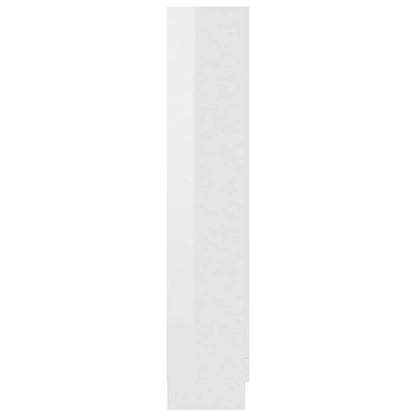 802729 vidaXL Book Cabinet High Gloss White 82,5x30,5x150 cm Engineered Wood