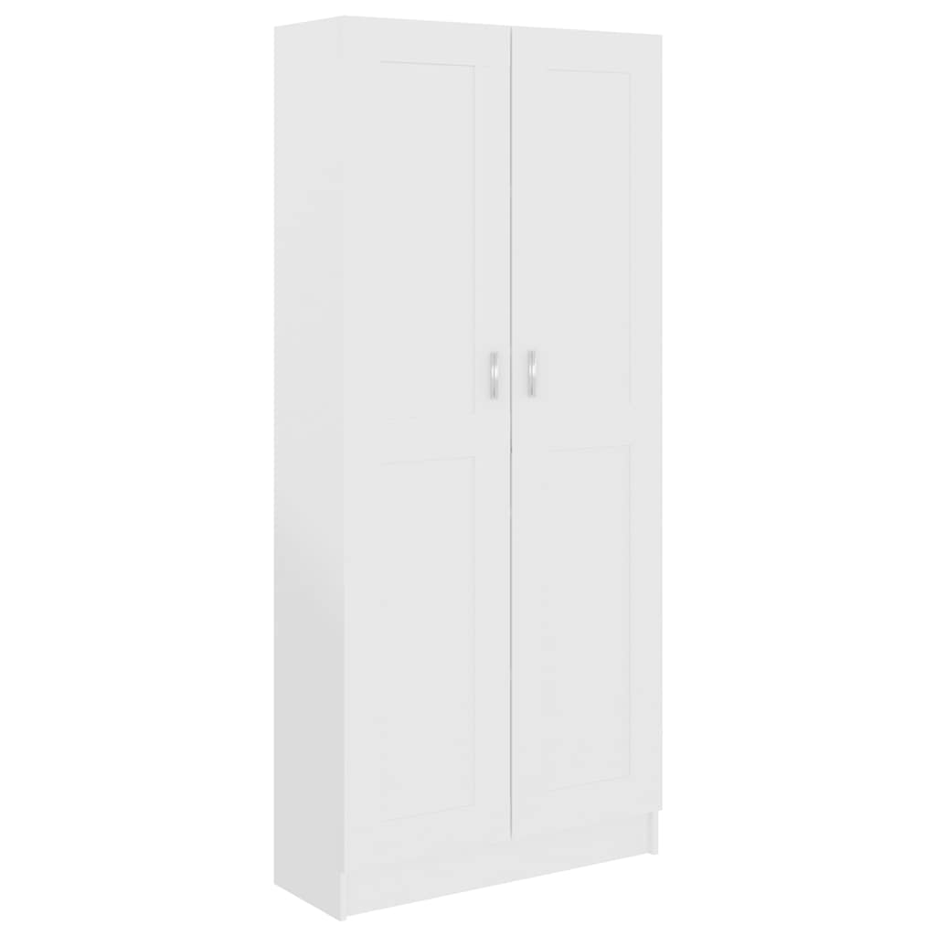 802732 vidaXL Book Cabinet White 82,5x30,5x185,5 cm Engineered Wood