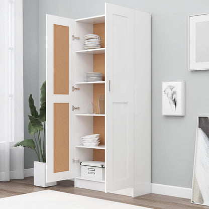 802732 vidaXL Book Cabinet White 82,5x30,5x185,5 cm Engineered Wood