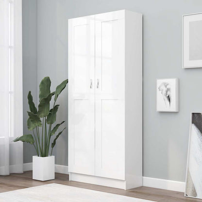 802732 vidaXL Book Cabinet White 82,5x30,5x185,5 cm Engineered Wood
