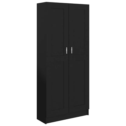 vidaXL Book Cabinet Black 82,5x30,5x185,5 cm Engineered Wood