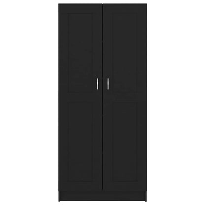 vidaXL Book Cabinet Black 82,5x30,5x185,5 cm Engineered Wood