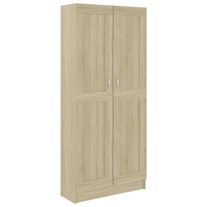 802735 vidaXL Book Cabinet Sonoma Oak 82,5x30,5x185,5 cm Engineered Wood - Brown