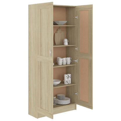 802735 vidaXL Book Cabinet Sonoma Oak 82,5x30,5x185,5 cm Engineered Wood - Brown