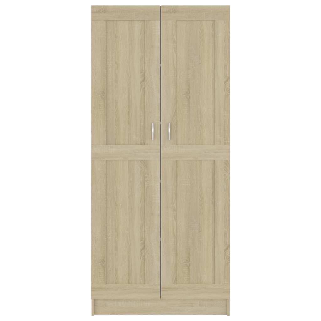 802735 vidaXL Book Cabinet Sonoma Oak 82,5x30,5x185,5 cm Engineered Wood - Brown